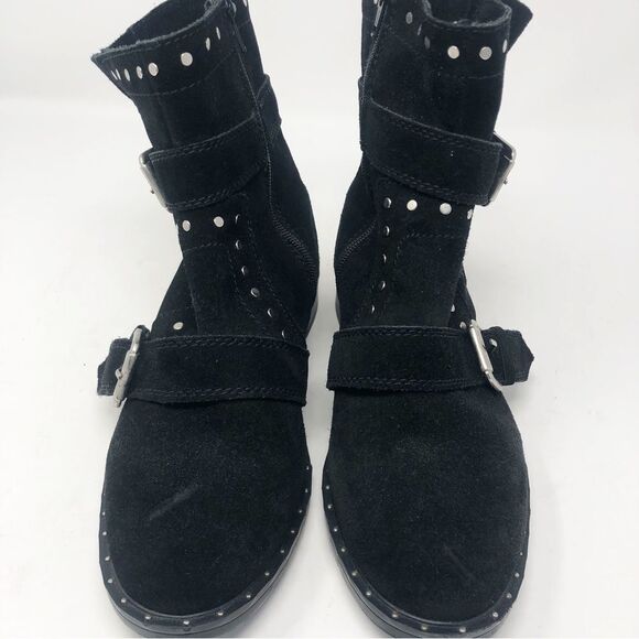 STEVEN BY STEVE MADDEN | Black Suede Studded Zephyr Boots Women’s Size 8.5 - Picture 3 of 11